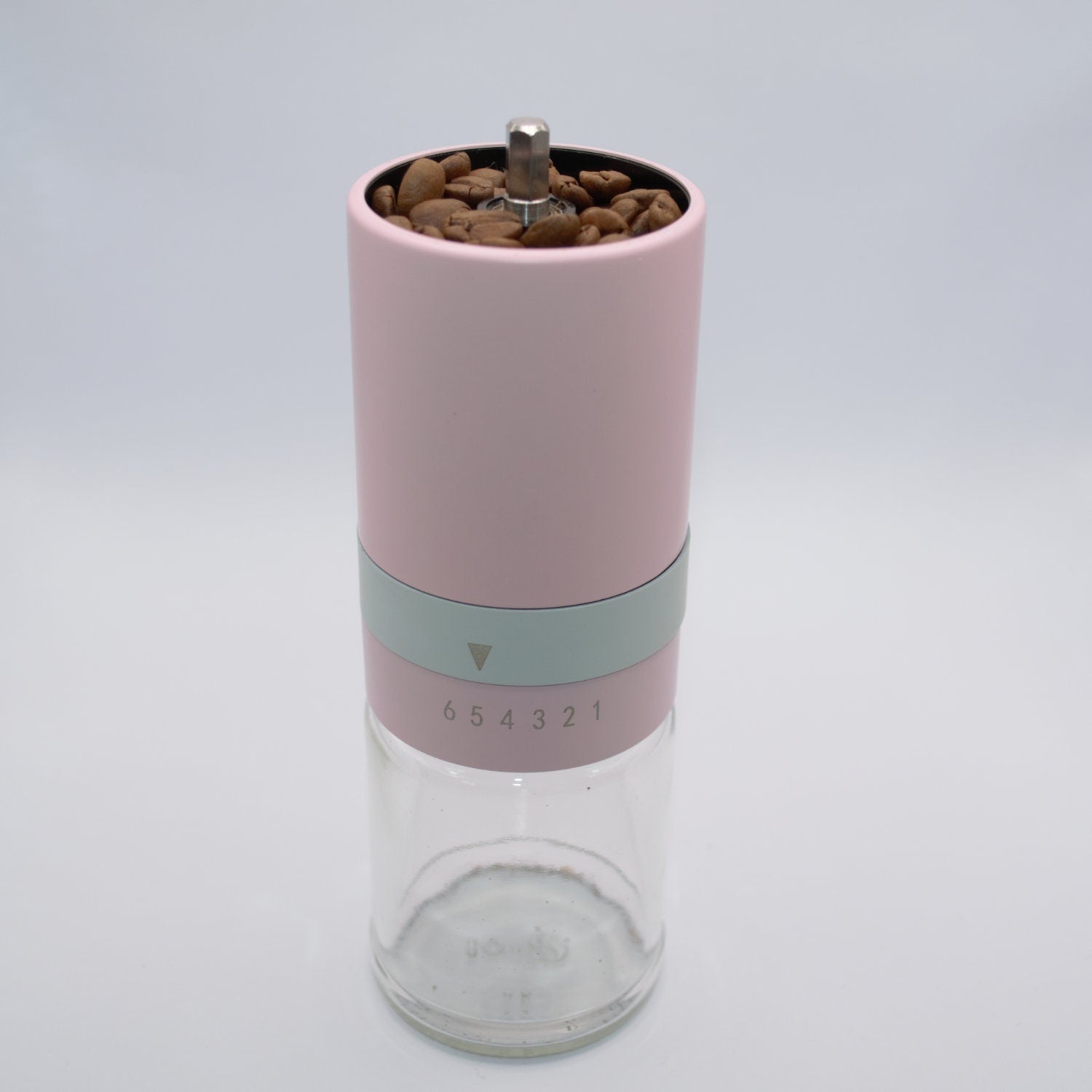 Pink Manual Ceramic Burr Coffee Grinder