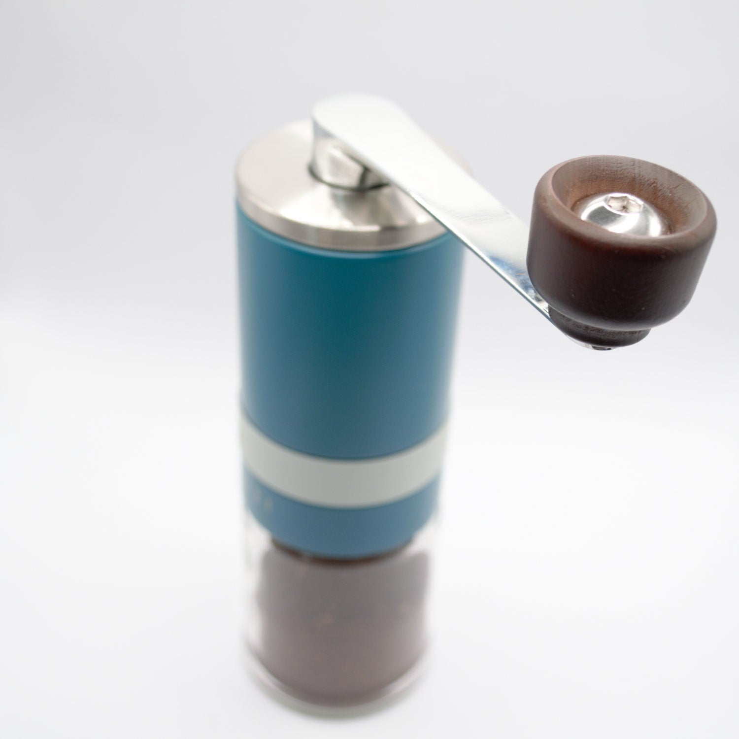 Blue Manual Ceramic Burr Coffee Grinder